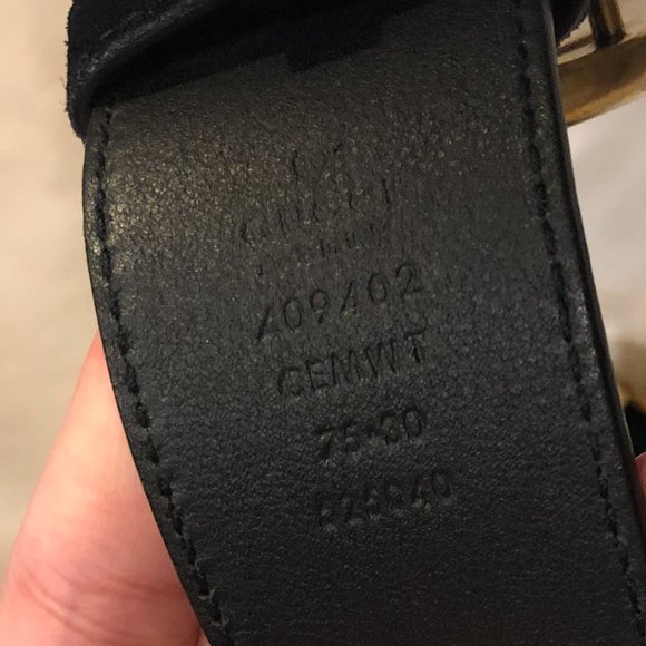 ❤️SOLD❤️ GUCCI CLOVER BELT WITH DOUBLE G BUCKLE - Picture 7 of 8